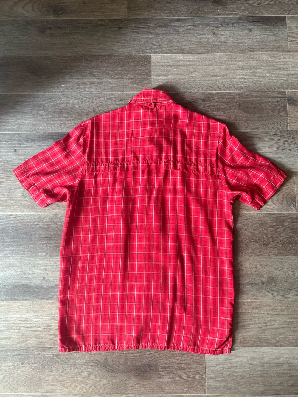 Chlorophylle Men's Red Plaid Button-Up Shirt - Picture 4 of 6